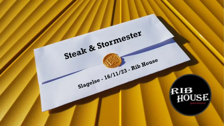 KollegaKompagniet og Rib House Slagelse inviterer til "Steak & Stormester" torsdag d. 16. november 2023.