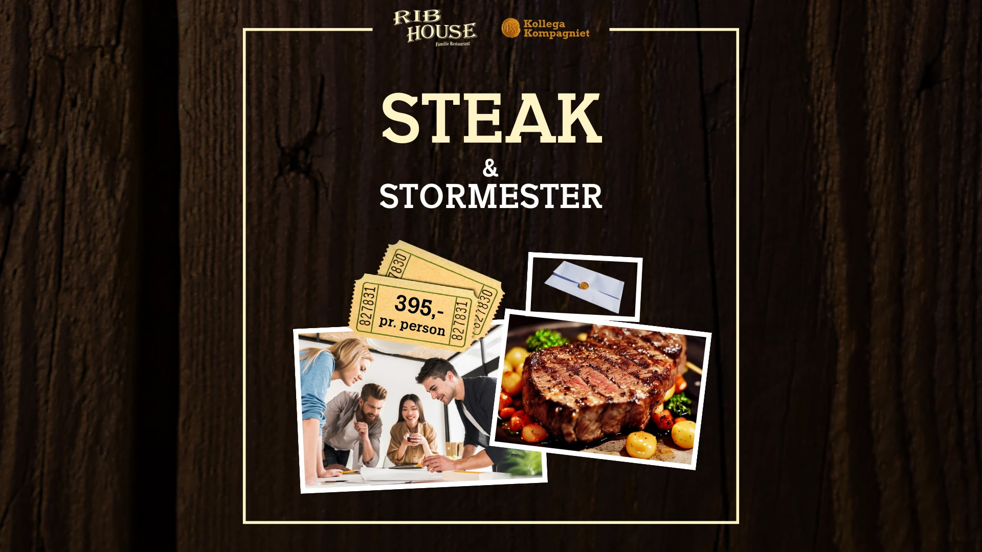 Rib House og KollegaKompagniet præsenterer nye Steak & Stormester-arrangementer i marts 2024.
